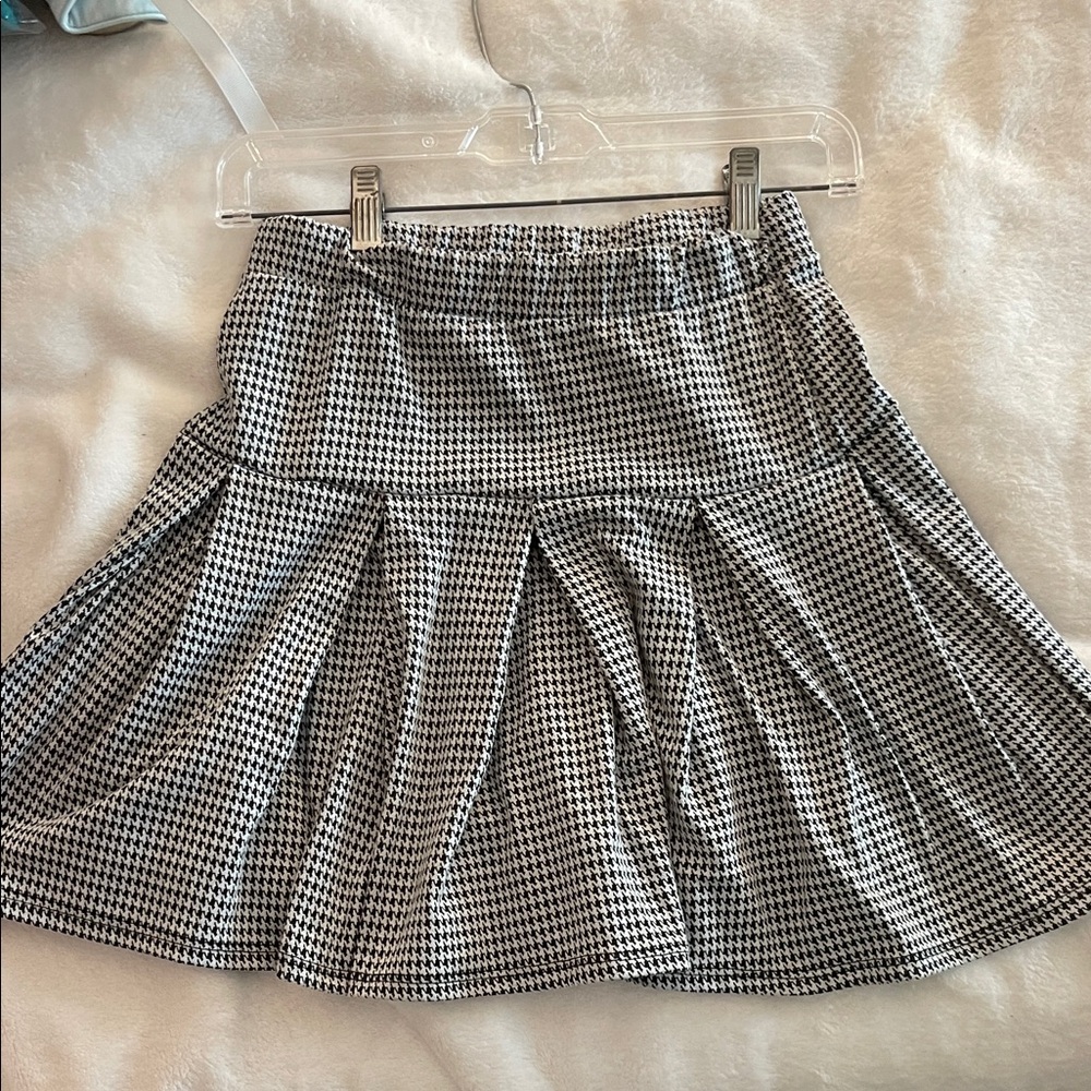 Caution To The Wind Black and White Mini Skirt